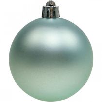 Product Christmas balls plastic light blue mix Ø6cm 10 pcs