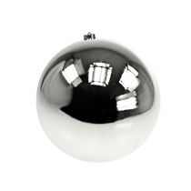 Product Christmas ball plastic small Ø14cm silver