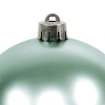 Christmas ball breakproof light green assorted Ø10cm 4pcs