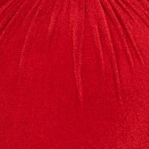 Product Red velvet-look Christmas bauble, large 20cm Christmas tree bauble, 3 pieces