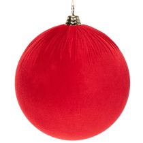 Product Red Velvet Christmas Ball, Large Decorative Ball for Hanging, 25cm, 2 Pieces