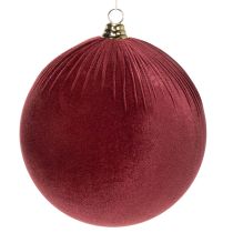 Product Large red velvet Christmas tree ornament for hanging, 25cm, 2 pieces