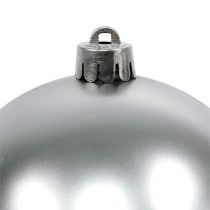 Christmas ball silver Ø10cm 4pcs