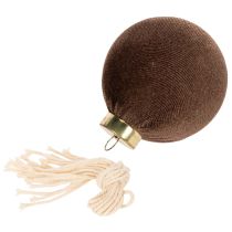 Product Christmas baubles, velvet look, mix of warm colors, 8cm, 12 pieces