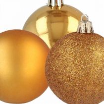 Christmas tree balls, Christmas decorations, tree decorations orange plastic Ø6cm 10pcs