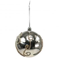 Product Christmas ball plastic light gold Ø8cm 2pcs