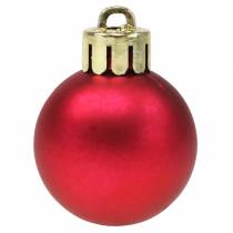 Product Christmas tree decorations Christmas ball red 3 cm 14 pieces