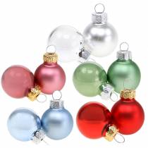 Product Mini Christmas balls matt / glossy assorted Ø2.5cm 24pcs. Different colors