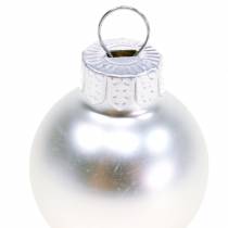 Product Mini Christmas balls silver assorted Ø2.5cm 22 pcs