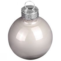 Product Christmas balls glass tree balls green grey 4 cm 24 pcs