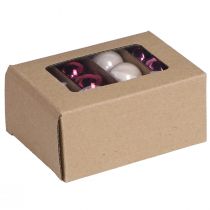 Product Glass Christmas baubles, mini berry beige pink, Ø3cm, 22 pieces