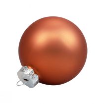 Product Christmas balls glass Christmas tree balls reddish brown Ø6.5cm 24p