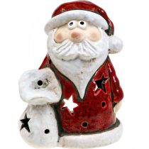 Santa Claus deco tealight holder Christmas H15cm