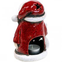 Product Santa Claus deco tealight holder Christmas H15cm