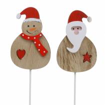 Product Deco plugs Santa Claus/Snowman 7cm 12pcs