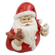 Product Christmas figures Santa Claus with animals 10x7x9cm 2pcs