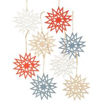 Product Wooden Christmas stars for hanging, decoration for windows and trees