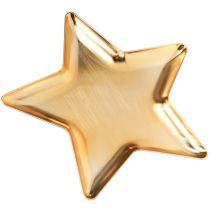 Product Christmas plate star decoration plate gold plastic Ø31cm