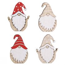 Product Christmas gnomes made of wood for gluing 2x3.5cm 48 pcs