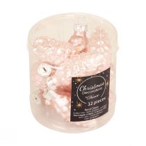 Product Christmas cone glass Pink glass cone Christmas 6.5cm 10p