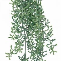 Green plant hanging artificial hanging plant with buds green, white 100cm