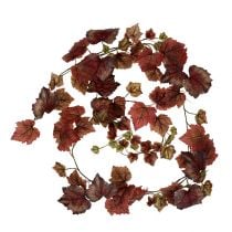 Vine leaves garland dark red 190cm