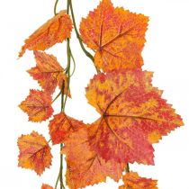 Vine leaves garland leaves garland red orange autumn L210cm