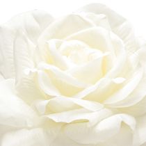 Product White Rose Fake Rose on Stem Silk Flower Fake Rose L72cm Ø13cm