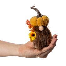 Product Autumn figurine pumpkin gnome with sunflower and beard 16cm 2pcs