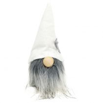 Product Christmas elf with beard white, gray 12cm 4pcs