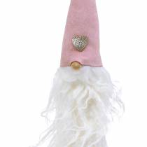 Product Gnome head to hang 45cm pink / gray 2pcs