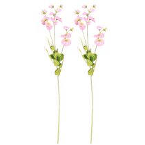 Product Sweet peas artificial flowers pink on long stem 74cm 2pcs