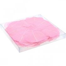 Product Skeleton leaves, pink decorative willow leaves 5-9cm, 200 pieces - Ideal for greeting cards &amp; DIY