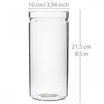 Product Flower vase, glass cylinder, glass vase round Ø10cm H21.5cm