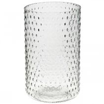 Flower vase, glass vase, candle glass, glass lantern Ø11.5cm H18.5cm