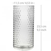Flower vase, glass vase, candle glass, glass lantern Ø11.5cm H23.5cm