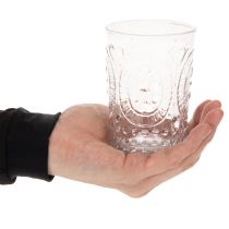 Product Glass hurricane lantern, candle holder, tealight holder, glass Ø7.5cm H10cm