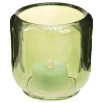 Product Lantern Glass Tealight Holder Retro Green 8cm 6 Pcs