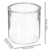 Product Glass cylinder vase, transparent, versatile, 10cm, 3 pieces