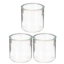 Product Glass cylinder vase, transparent, versatile, 10cm, 3 pieces