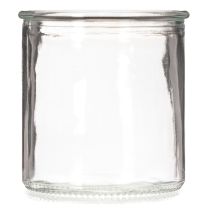 Product Round glass votive candle holder, clear glass, 8cm, 3 pieces