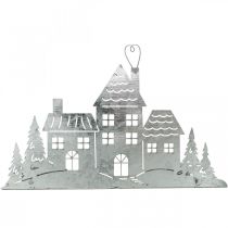 Product Christmas decoration houses, tealight holder metal L20cm