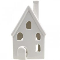 Product Lantern house ceramic table decoration Advent white H18cm