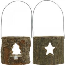 Product Tealight holder for hanging Tealight holder wood 7.5cm 2pcs