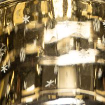 Product Glass tealight holder with bird and snowflake motif, 8cm, 2 pieces