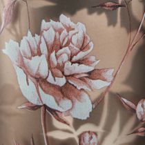 Product Glass lantern brown silver pink peonies H18cm