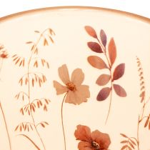 Product Glass tealight holder with floral motif for cozy moments in the home, 18cm