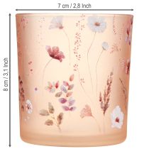 Product Elegant candle holder with a delicate floral design for harmonious room decor, 8cm, 4 pieces