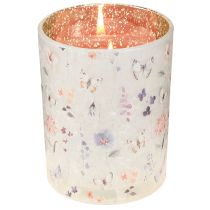 Product Glass tealight holder with butterfly motif for cozy living moments, 12.5cm, 2 pieces