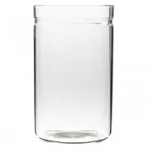 Product Flower vase, glass cylinder, glass vase round Ø10cm H16.5cm